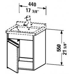 Ketho Wall Mounted Vanity Unit 17 3/8" KT 6662 L/R/030348