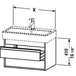 Ketho Wall Mounted Vanity Unit 17 3/4" KT 6635/045450