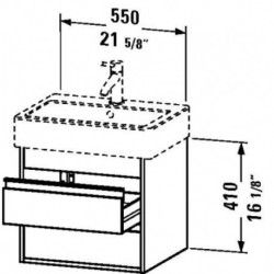 Ketho Wall Mounted Vanity Unit 21 5/8" KT 6636/045460