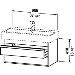 Ketho Wall Mounted Vanity Unit 37 3/8" KT 6638/045410