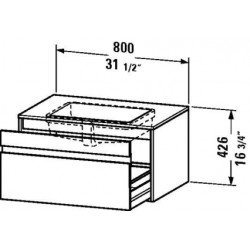 Ketho Wall Mounted Vanity Unit 31 1/2" KT 6894