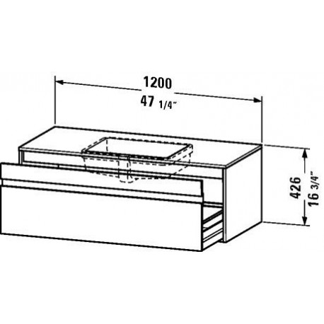 Ketho Wall Mounted Vanity Unit 47 1/4" KT 6896