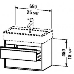 Duravit Ketho Vanity Unit- Wall Mounted KT6624