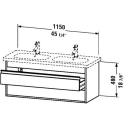 Duravit Ketho Vanity Unit- Wall Mounted KT6649