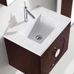 Madeli Palermo 24" Wall Hung Vanity With Quartzstone Top and Ceramic Sink  (Palermo-24)