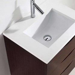 Madeli Bolano 24" Wall Hung Vanity For Quartzstone Top and Ceramic Sink  (Bolano-24)