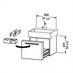 Fogo Wall Mounted Vanity Unit 21 5/8" FO 9554/045460