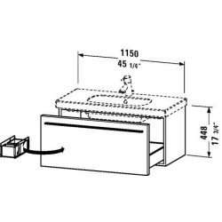 Duravit X - Large Wall Mounted Vanity Unit  XL 6050