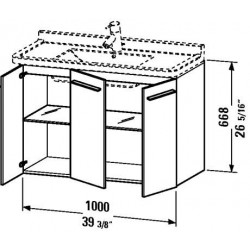 Duravit  X - Large Wall Mounted Vanity Unit  XL 6084