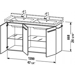 Duravit  X - Large Wall Mounted Vanity Unit  XL 6068
