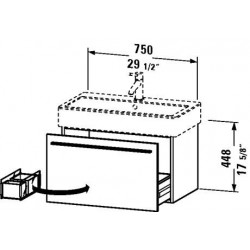 Duravit  X - Large Wall Mounted Vanity Unit  XL 6045