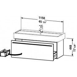 Duravit  X - Large Wall Mounted Vanity Unit  XL 6047