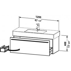Duravit  X - Large Wall Mounted Vanity Unit  XL 6054