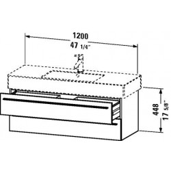 Duravit  X - Large Wall Mounted Vanity Unit  XL 6354