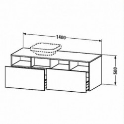 Duravit Durastyle Vanity Unit Wall-Mounted DS6785 L/R