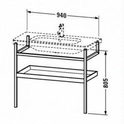 Duravit Durastyle Furniture - ACC Towel Rail with Included Shelf DS9883