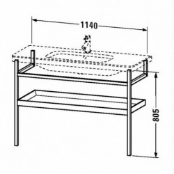 Duravit Durastyle Furniture - ACC Towel Rail with Included Shelf DS9884
