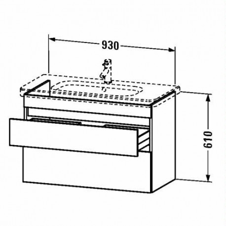 Duravit Durastyle Vanity Unit Wall-Mounted DS6482