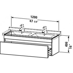 Duravit Durastyle Vanity Unit Wall-Mounted DS6390