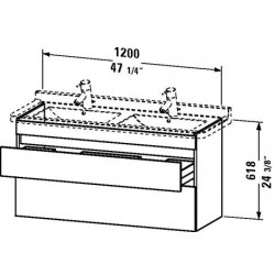 Duravit Durastyle Vanity Unit Wall-Mounted DS6490
