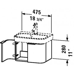 Duravit Happy D.2 Vanity Unit Wall-Mounted H2 6268