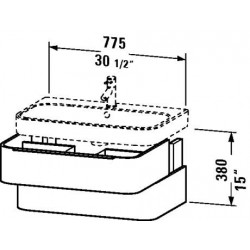 Duravit Happy D.2 Vanity Unit Wall-Mounted H2 6365