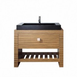 Knox 39" Vanity with Stone Vessel Sink - KNOX-V39-ZW