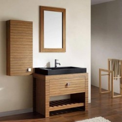 Knox 39" Vanity with Stone Vessel Sink - KNOX-V39-ZW