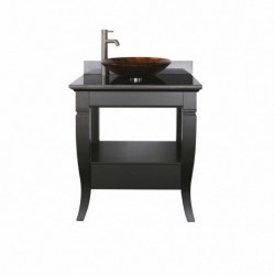 Milano 30" Vanity For Vessel Sink - MILANO-V30-BK