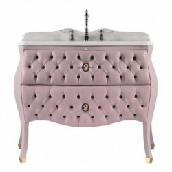Ypsilon Cameo Rosa Tufted Leather Vanity Set