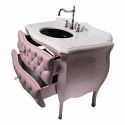 Ypsilon Cameo Rosa Tufted Leather Vanity Set