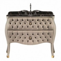 Ypsilon Cameo Rosa Tufted Leather Vanity Set