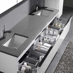 Madeli Venasca 72" Wall Hung Vanity For Quartzstone Top and Ceramic Sink (Venasca-72)