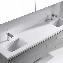 Madeli Venasca 72" Wall Hung Vanity For Quartzstone Top and Ceramic Sink (Venasca-72)