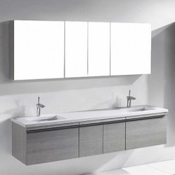 Madeli Venasca 72" Wall Hung Vanity For Quartzstone Top and Ceramic Sink (Venasca-72)