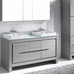 Madeli Vicenza 60" Vanity For Glass Top and Ceramic Basin  (Vicenza-60)