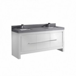 Madeli Vicenza 72" Vanity For Quartzstone Top and Ceramic Sink  (Vicenza-72)