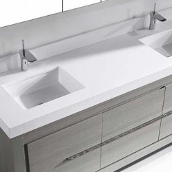 Madeli Vicenza 72" Vanity For Quartzstone Top and Ceramic Sink  (Vicenza-72)