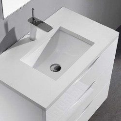 Madeli Bolano 30" Wall Hung Vanity For Quartzstone Top and Ceramic Sink  (Bolano-30)