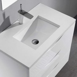 Madeli Bolano 36" Wall Hung Vanity For Quartzstone Top and Ceramic Sink  (Bolano-36)