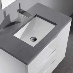 Madeli Bolano 36" Wall Hung Vanity For Quartzstone Top and Ceramic Sink  (Bolano-36)