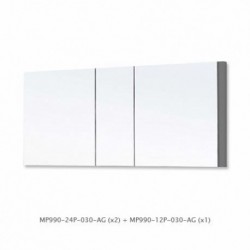 Madeli Bolano 60" Wall Hung Vanity For Quartzstone Top and Ceramic Sinks  (Bolano-60)