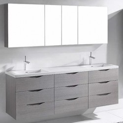 Madeli Bolano 72" Wall Hung Vanity with X-Stone Countertop/Basins  (Bolano-72)