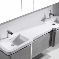 Madeli Euro 72" Wall Hung Bridge Vanity  For X-Stone Countertop (Euro-72)
