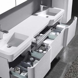 Madeli Euro 72" Wall Hung Bridge Vanity  For X-Stone Countertop (Euro-72)