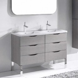 Madeli Milano 48" Double Bowl Vanity For X-Stone Countertop/Basins  (Milano-48-Double Bowl)