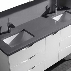 Madeli Milano 60" Vanity For Quartzstone Top and Ceramic Sinks  (Milano-60)
