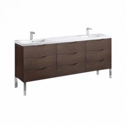 Madeli Milano 72" Vanity For Quartzstone Top and Ceramic Sinks  (Milano-72)
