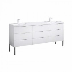 Madeli Milano 72" Vanity For Quartzstone Top and Ceramic Sinks  (Milano-72)