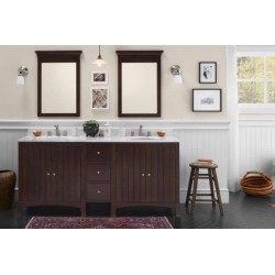 Ronbow Hampton 72" Double Bowl Vanity with Wood Stripe Doors 050530-4(2)/633012